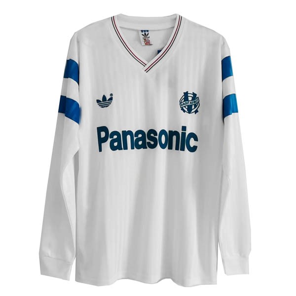 Camiseta Marsella Primera Equipación ML Retro 1990 Blanco